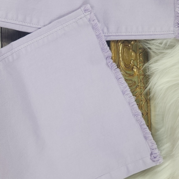 Loft, Women's Lavender Or Lilac Color, Bell Width, Raw Hem Jeans, Sz 32/14 - Picture 7 of 9